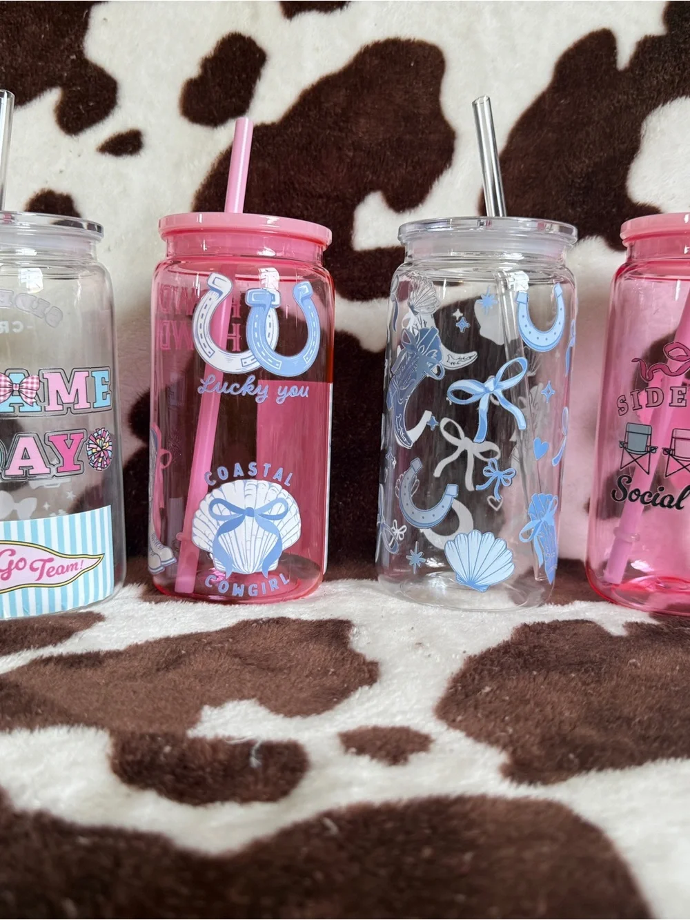 Pink Coastal Cowgirl Lucky You Straw Tumbler - Home Party Supplies